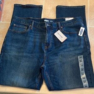 Old Navy Dark Blue Straight Built-in-Flex Jeans - NWT